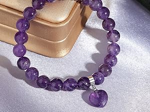 Healing Crystal Bracelet For Women Men, 8 Mm Natural Stone Beaded Bracelets, Jewelry Birthday Gifts, Round Gemstones Stretch Bracelet 1