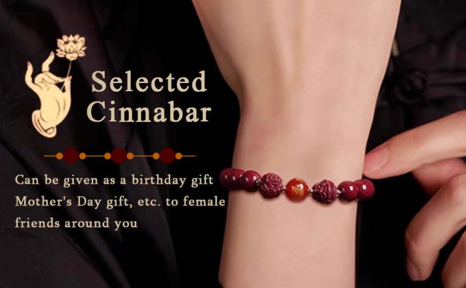 Bracelet Feng Shui Richeur et chance, Bracelet Feng Shui Cinnabar pierre du zodiaque Bracelet de richesse Prospérité Bouddha Perles Bracelet élastique pour les femmes bijoux 3