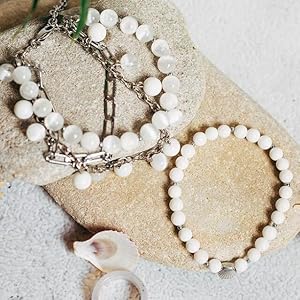 Agate Bracelet Beads Natural Gemstone Round Beads Stretch Bracelet Healing Reiki Handmade Gem Semi Precious Gemstone 6mm Round Beads Stretch Bracelet 4