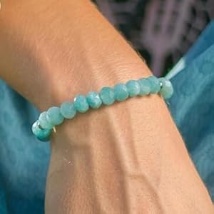 Agate Bracelet Beads Natural Gemstone Round Beads Stretch Bracelet Healing Reiki Handmade Gem Semi Precious Gemstone 6mm Round Beads Stretch Bracelet 5