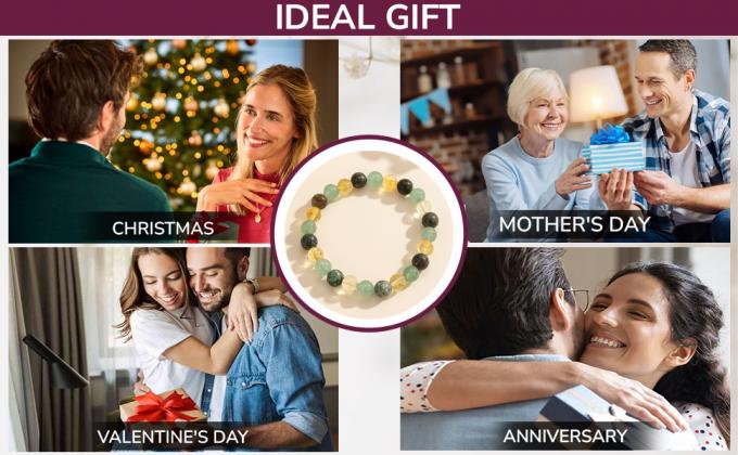 Bracelet For Boosting Courage Self-Confidence And Motivation - 8mm Beaded Bracelet For Women Men - Elastic Adjustable Size 1