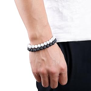 Healing Stone Beaded Bracelets For Women Men Semi-Precious Gemstones Bracelets Crystal Beaded Bracelet Unisex Adjustable Stretch Bracelets 1