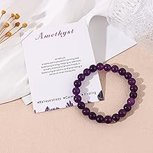 Healing Stone Beaded Bracelets For Women Men Semi-Precious Gemstones Bracelets Crystal Beaded Bracelet Unisex Adjustable Stretch Bracelets 4