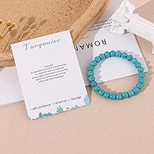 Healing Stone Beaded Bracelets For Women Men Semi-Precious Gemstones Bracelets Crystal Beaded Bracelet Unisex Adjustable Stretch Bracelets 5