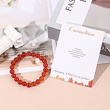 Healing Stone Beaded Bracelets For Women Men Semi-Precious Gemstones Bracelets Crystal Beaded Bracelet Unisex Adjustable Stretch Bracelets 6