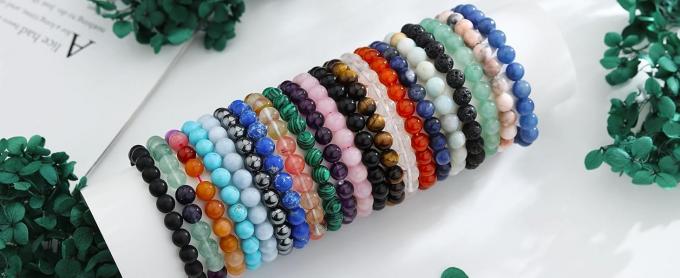 Natural Healing Gemstone Bracelet Handmade Yoga Stretch Elastic Bracelet Stress Relief Crystal Jewelry For Men And Women 3