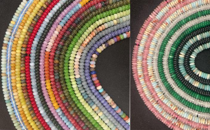 5x8mm Natural Real Light Blue Aqua Terra Jasper Stone Bead Smooth Rondelle Gemstone Beads For Jewelry Making Necklace Crafts Bracelets 0