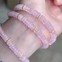 5x8mm Natural Real Light Blue Aqua Terra Jasper Stone Bead Smooth Rondelle Gemstone Beads For Jewelry Making Necklace Crafts Bracelets 2