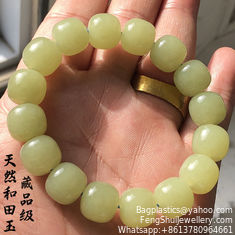 Natürliche Hotan Jade Perlen Nephrit-Armband für Männer Frauen Schmuckfabrik Großhandel Hot-Selling poliert Nephrit-Armband Modeaccessoire