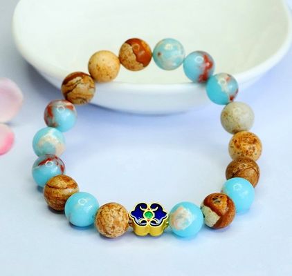 Mixed Shoushan Beads Handmade Woven Wrap Bracelet Natural Stone Bohemian Vintage Style Women'S Leather Fashion Charm Bracelets