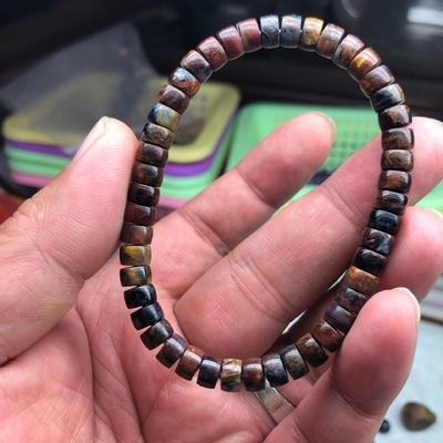 Pietersite Bracelet For Women Men'S Gifts - Protection Healing Crystal Bracelet - 8mm Gemstone Beaded Adjustable Bracelet Pulseras Para Hombres Mujer Stocking Stuffers