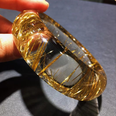 Natural Crystal Good Luck Natural Titanium Crystal Bracelet Copper Hair Black Hair Crystal Men And Women Bracelet Crystal Clean Cost-Effective Unisex Style