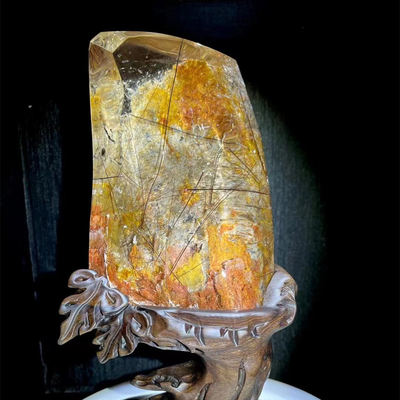 Natural Colored Ghost Copper Hair Crystal Shunfa Hair Crystal Flower Crystal Raw Stone Shunfa Naked Stone Hair Crystal Flower Ghost Raw Stone Ornaments