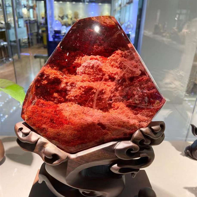 Natural Hair Crystal Titanium Crystal Flower Ornamental Stone Landscape Stone Crystal Raw Stone Shunfa Naked Stone Hair Crystal Flower Titanium Crystal Raw Stone Ornaments