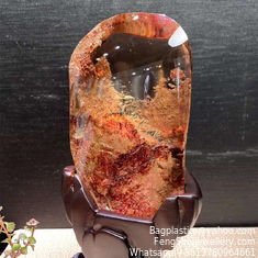 Natural Hair Crystal Titanium Crystal Flower Ornamental Stone Landscape Stone Crystal Raw Stone Shunfa Naked Stone Hair Crystal Flower Titanium Crystal Ornaments