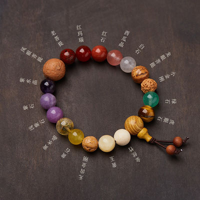 French Retro Flower Glazed Colored Bracelet Women Oil Painting Series Natural Stone Fashion Beaded Bracelets