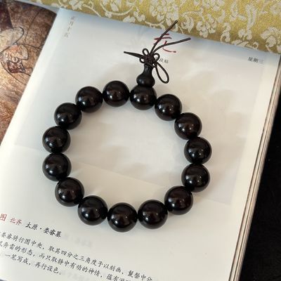 High Quality Handmade 16 - 18mm Pure Natural Luxury 100% Agarwood Oud Wood Bead Bracelets No Resin Authentic