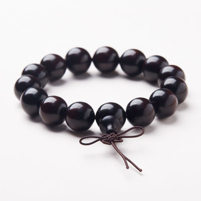 High Quality Handmade 16 - 18mm Pure Natural Luxury 100% Agarwood Oud Wood Bead Bracelets No Resin Authentic