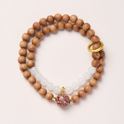 Natural RoseWood Beads Bracelets For Women Classic Sandal Wood Beads Bracelets Men Wooden Yoga Jewelry
