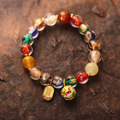 Bracelet For Women, Beaded Bracelet Opal Glaze Bracelets Fashionable Stretchable Bracelets Handmade Jewelry For Women