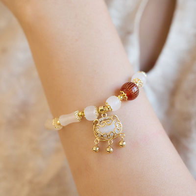 Mystic Mermaid Glass Friendship Bracelet With 8 Mm Frosted White Glowing Moonstone Beads Bracelet Italian Multicolor Sommerso Sparkling Beads Handmade