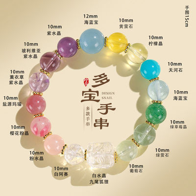 Crystal Gemstones Bracelet,Anxiety Stress Relief Bracelet Handmade Purple Jewelry Gifts For Women Rakhi Positive Energy Gifts Gifts for Cleansing Home Decor
