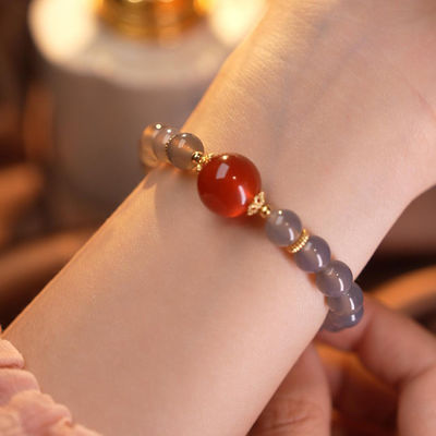 Bracelet For Boosting Courage Self-Confidence And Motivation - 8mm Beaded Bracelet For Women Men - Elastic Adjustable Size