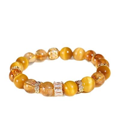 Crystal Beaded Bracelets For Women Men Semi-Precious Gemstones Bracelets Crystal Beaded Bracelet Unisex Adjustable Stretch Bracelets