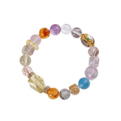 Natural Crystal Stone Amethyst Rose Quartz Turquoise Onyx Agate Beads For Women Men 6mm 8mm 10mm Round Crystal Beads Bracelet