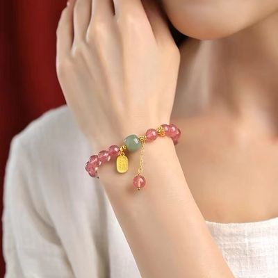 Natural Amethyst Phantom Amethyst Bracelet Large Diameter High Quality Lucky Crystal Bracelet Natural Stone Beaded Adjustable Bracelets Set Seed Beads Bracelet For Women