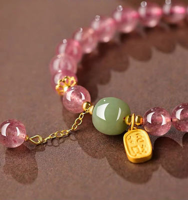 Natural Amethyst Phantom Amethyst Bracelet Large Diameter High Quality Lucky Crystal Bracelet Natural Stone Beaded Adjustable Bracelets Set Seed Beads Bracelet For Women
