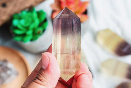 Natural Healing Properties Natural Purple Copper Super Seven Rutilated Quartz Bracelet With Natural Healing Stone Jewelry
