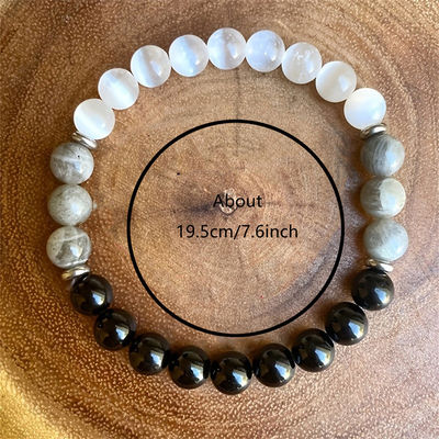 Natural Stone Quartz Healing Crystal Stretch Beaded Bracelet Wealth Money Jewelry Men Women Gift Stone Bracelet Amethysts Quartz Chain Bracelets Reiki Healing Bracelet Jewelry Gift
