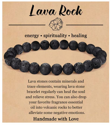 Natural Stone Bracelets For Women Men 8mm Round Crystal Semi-Precious Gemstone Beaded Stretch Bracelets