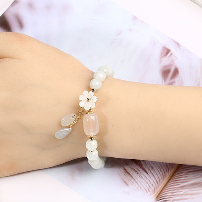 Elastic Natural Genuine Jade Beaded Bracelet New Products Natural Jade Bangle Jade Stone Bracelet Jadeite Natural Jade Bracelet Agate Bangles Women