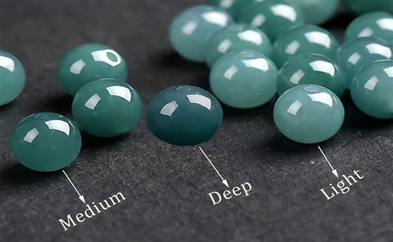 Real Jade Bracelet For Women, Natural Jadeite Handmade Carved Peach Blossom Stretch Beaded Beads Jade Bangle Jewelry, Stress Relief Feng Shui Prosperity Blue-Green Jades Bracelets,For Valentine'S