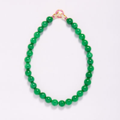 Premium Artisan Handcrafted Jade Necklace High Quality Woman Natural Dark Green Jade Round Gemstone Beads Stretchy Bangle Necklace and Bracelet 8/10/12/14mm