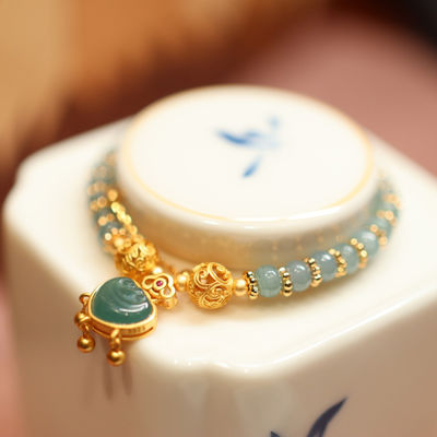 Luxury Hotan Jade Safety Clasp Pendant Women Bracelet Jewelry Natural Freshwater Pearl Myanmar Jade Bracelet For Women Fashion Jewelry Jade Handcarved Jadeite Bracelet