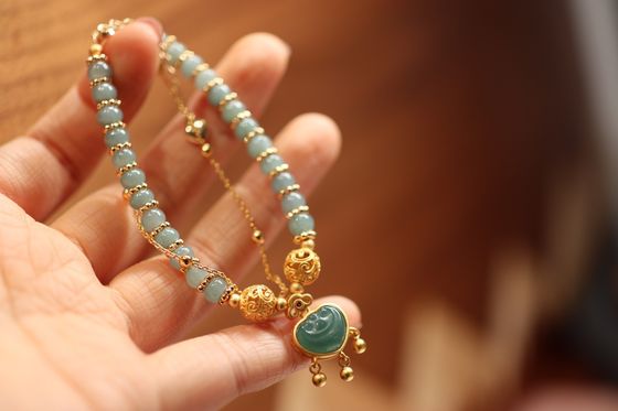 Luxury Hotan Jade Safety Clasp Pendant Women Bracelet Jewelry Natural Freshwater Pearl Myanmar Jade Bracelet For Women Fashion Jewelry Jade Handcarved Jadeite Bracelet