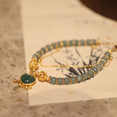 Luxury Hotan Jade Safety Clasp Pendant Women Bracelet Jewelry Natural Freshwater Pearl Myanmar Jade Bracelet For Women Fashion Jewelry Jade Handcarved Jadeite Bracelet