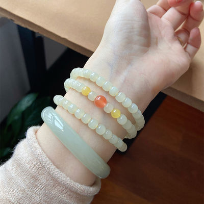 Jade Bracelet For Women Men'S Gifts - Green Jade Protection Healing Crystal Bracelet - 8mm Gemstone Beaded Adjustable Bracelet Pulseras Para Hombres Mujer Stocking Stuffers