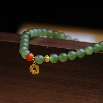 A Grade Green Jadeite Jade Bracelet Classic Shape Natural Gemstone Jadeite Bracelet Jade Round Fashion Bracelet JADE Bangles
