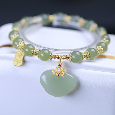 Genuine Natural Jadeite Circular Beads Jade Bracelet Men'S And Women'S Jade The Hand Strings Wholesale Handcarved Jadeite Bracelet Jade Jewelry Burma Jade Bangle Bracelet