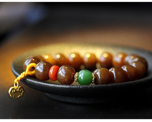 Natural Stone Hetian Jade Bracelets Precious Stone Agate Beads Bracelets Jewelry Stone Beige Chalcedony Beads Bracelets Relieve Fatigue