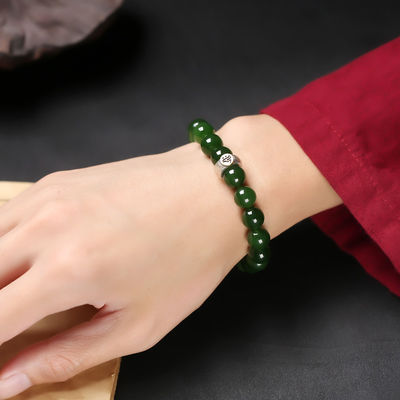 Blessing Protection Safe Precious Hetian Jade Nephrite Jade Bangle AAA High Quality Nephrite Green Jade Bangle&Bracelet For Women Gift