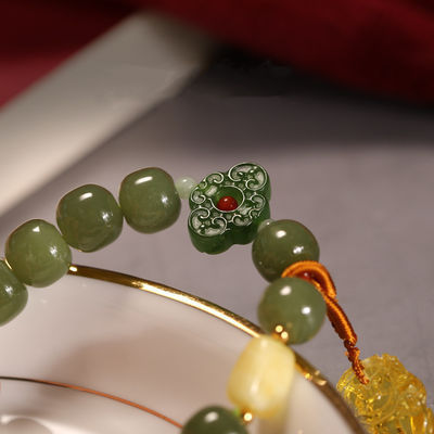 Blessing Protection Safe Precious Hetian Jade Nephrite Jade Bangle AAA High Quality Nephrite Green Jade Bangle&Bracelet For Women Gift