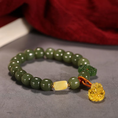 Blessing Protection Safe Precious Hetian Jade Nephrite Jade Bangle AAA High Quality Nephrite Green Jade Bangle&Bracelet For Women Gift