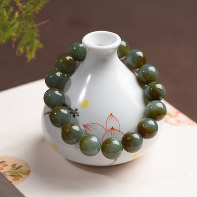 Natural Jade Stone Bracelet Jade Jewelry  6mm 8mm10mm 12mm 14mm Natural White Jade Stone Round Beads Friendship Bracelet Handmade Jewelry