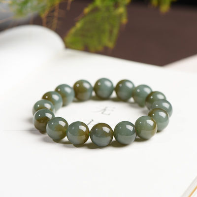 Natural Jade Stone Bracelet Jade Jewelry  6mm 8mm10mm 12mm 14mm Natural White Jade Stone Round Beads Friendship Bracelet Handmade Jewelry