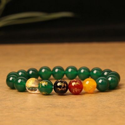 Circles Paired With Black Agate Bracelet, High-End And Niche Design, Unique Agate Lava Hematite Beaded Bracelets Fashion Jewelry Birthday Gift